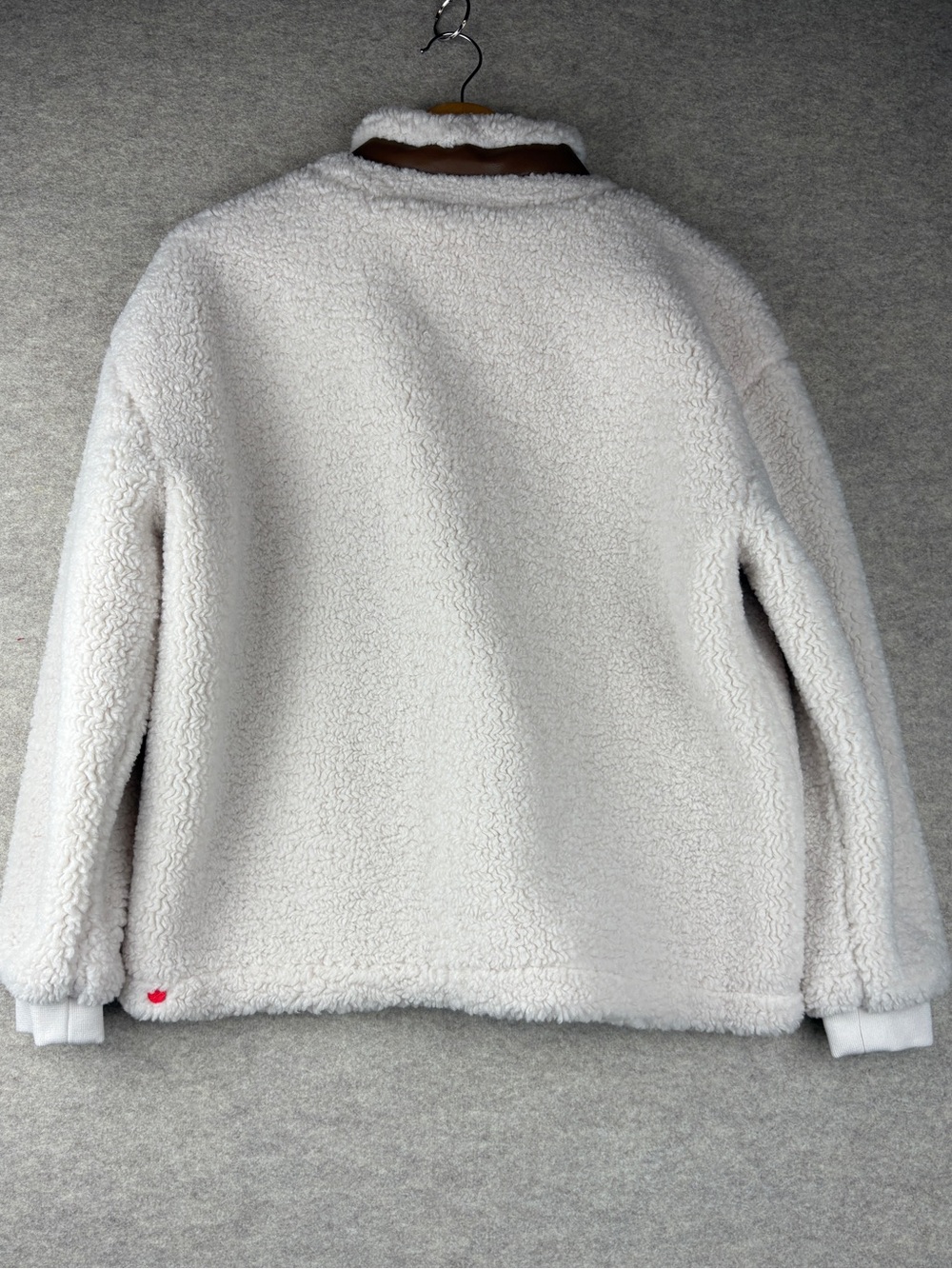 NWT Hunter Emma High Pile Fleece Jacket Cream Brown Cozy Sherpa Coat Medium - Picture 4 of 16